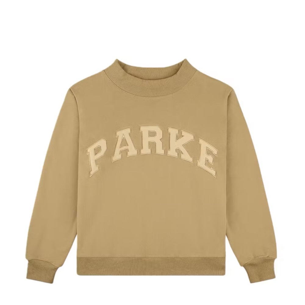 PARKE Varsity Monochrome Mockneck in Latte